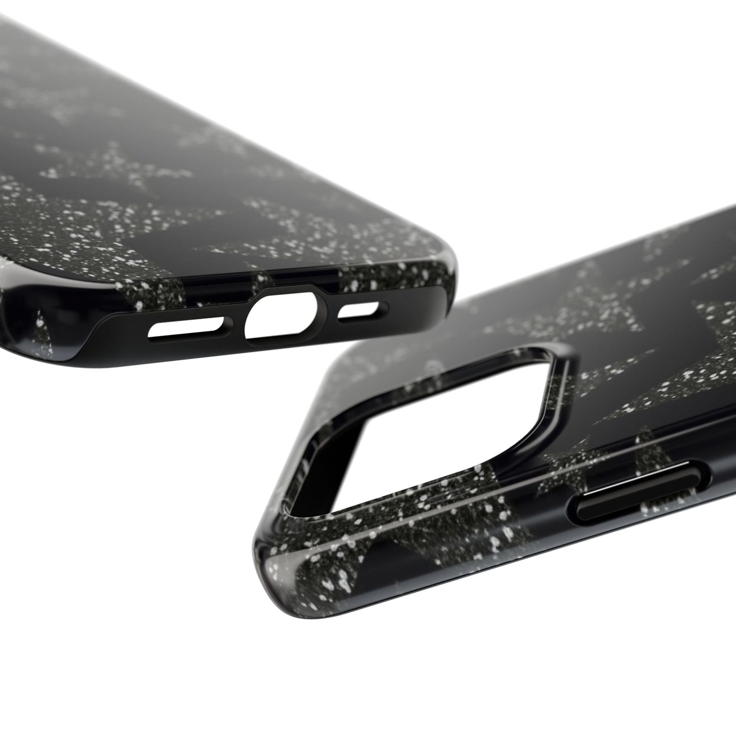 Black Glittering Star Phone Case